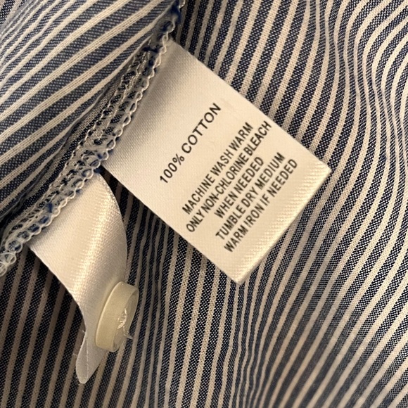 Loft - blue and white pin stripe bottom down. - Picture 4 of 4